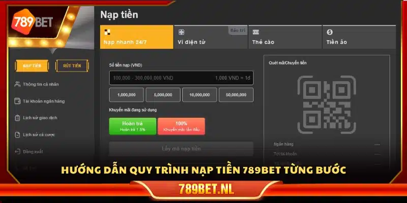 Hướng dẫn nạp tiền 789Bet rõ ràng từng bước